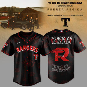 Texas Rangers x Fuerza Regida This Is Our Dream Stadium Tour Baseball Jersey