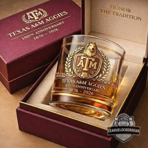 Texas A&M Aggies 150th Anniversary Whiskey Glass