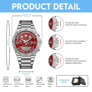 San Francisco 49ers 80th Anniversary Gentleman Stainless Steel Watch