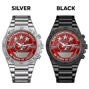 San Francisco 49ers 80th Anniversary Gentleman Stainless Steel Watch