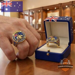 Australia Coat Of Arms Flag Championship Ring