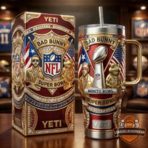 Bad Bunny NFL Super Bowl Benito Bowl Championship Ring Style YETI Tumbler