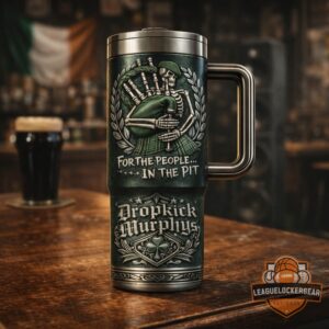 Dropkick Murphys For The People In The Pit Skeleton Bagpiper Tumbler
