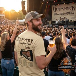 Godsmack Stone Temple Pilots The Rise of Rock World Tour 2026 Signatures T-Shirt