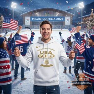 USA Men's Olympic Hockey 2026 Milan-Cortina 3X Gold Medal Champs Hoodie