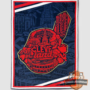 Cleveland Indians 1948 Champions Cityscape Blanket