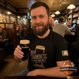 St Patricks Day Hello Darkness My Old Friend Guinness Beer Embroidered T-Shirt