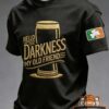 St Patricks Day Hello Darkness My Old Friend Guinness Beer Embroidered T-Shirt