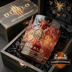 Diablo 30th Anniversary 1996-2026 Eternal Conflict Commemorative Collector Edition Whiskey Glass