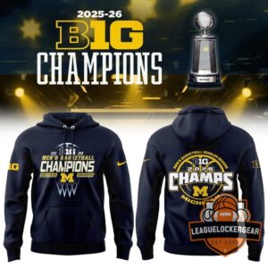 Michigan Wolverines 2025-26 Big Ten Men's Basketball Champions Hoodie