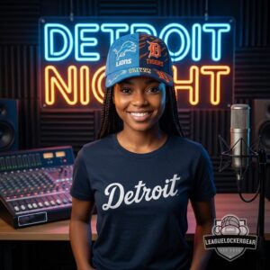 Detroit Lions and Detroit Tigers Detroit Collab Hat