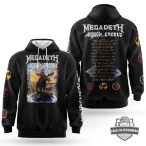 Megadeth Anthrax Exodus Canada Tour 2026 3D Hoodie