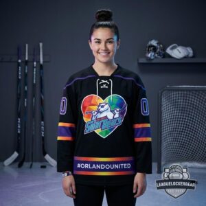 Orlando Solar Bears Pride Night Orlando United Rainbow Hockey Jersey
