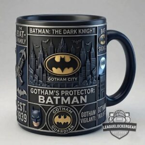 Batman The Dark Knight Protector of Gotham Carved Coffee Mug