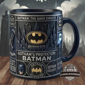 Batman The Dark Knight Protector of Gotham Carved Coffee Mug