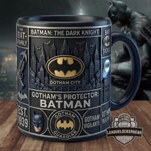 Batman The Dark Knight Protector of Gotham Carved Coffee Mug