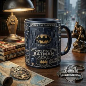 Batman The Dark Knight Protector of Gotham Carved Coffee Mug