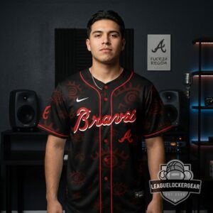 Fuerza Regida Atlanta Braves This Is Our Dream Stadium Tour Baseball Jersey