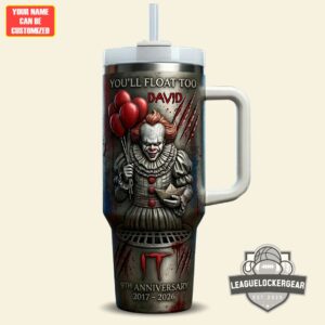 Pennywise IT 9th Anniversary 2017 - 2026 Personalized Tumbler With Handle