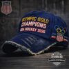 USA Hockey Olympic Gold Champions 2026 Distressed Dad Hat