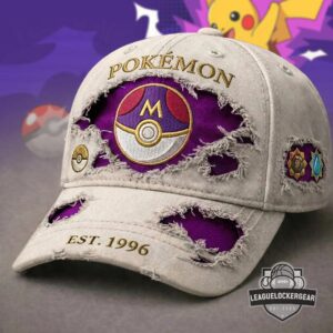 Pokemon Master Ball EST 1996 Distressed Baseball Cap