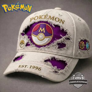Pokemon Master Ball EST 1996 Distressed Baseball Cap