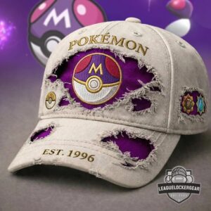 Pokemon Master Ball EST 1996 Distressed Baseball Cap
