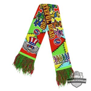 Grateful Dead Dancing Bears Steal Your Face Scarf