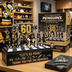 Pittsburgh Penguins 60 Seasons Thank You For The Memories Acrylic Plaque
