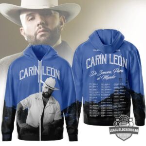 Carín León Tour 2026 De Sonora Para el Mundo Zip Hoodie