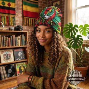 Grateful Dead Black History Month Steal Your Face Africa Beanie