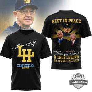 Lou Holtz Rest In Peace True Legend Memorial T-Shirt