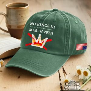 No Kings III 50 State Nationwide Protest March 28th Baseball Cap