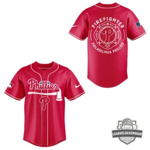 Philadelphia Phillies Firefighter Appreciation Day Baseball Jersey