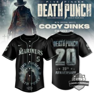 Five Finger Death Punch 20th Anniversary World Tour 2026 Mariners Baseball Jersey