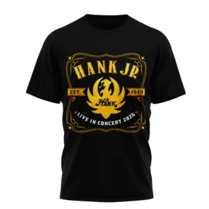 20260308 hank williams jr live in concert 2026 tour t shirt 2