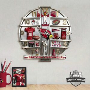 Arizona Cardinals 3D Visual Effect Acrylic Wall Clock