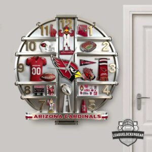 Arizona Cardinals 3D Visual Effect Acrylic Wall Clock