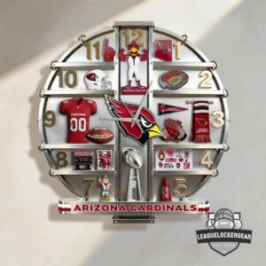 Arizona Cardinals 3D Visual Effect Acrylic Wall Clock