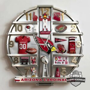 Arizona Cardinals 3D Visual Effect Acrylic Wall Clock