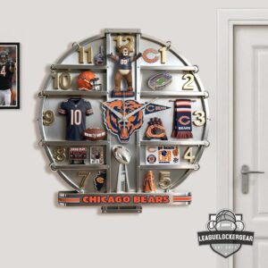 Chicago Bears Decorative 3D Visual Effect Acrylic Wall Clock