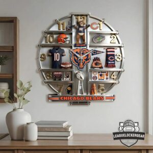 Chicago Bears Decorative 3D Visual Effect Acrylic Wall Clock