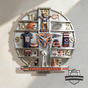 Chicago Bears Decorative 3D Visual Effect Acrylic Wall Clock