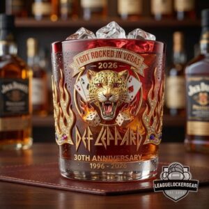 Def Leppard 30th Anniversary I Got Rocked In Vegas 2026 Whiskey Glass