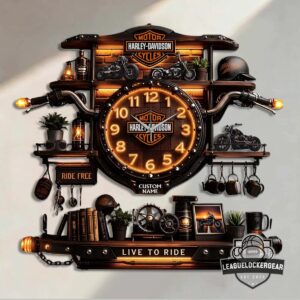 Harley-Davidson Personalized Visual Effect Acrylic Wall Clock