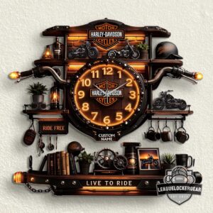 Harley-Davidson Personalized Visual Effect Acrylic Wall Clock