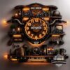 Harley-Davidson Personalized Visual Effect Acrylic Wall Clock