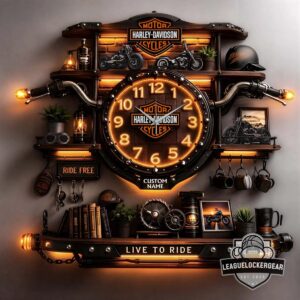 Harley-Davidson Personalized Visual Effect Acrylic Wall Clock
