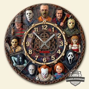 Horror Movie Personalized Name Wall Clock
