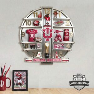 Indiana Hoosiers Decorative 3D Visual Effect Acrylic Wall Clock
